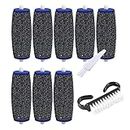 8 Pack Extra Coarse Replacement Rollers for Amope Pedi Refills Electronic Perfect Foot File Pedi Hard Skin Remover Refills Include 1 Nail Brush 1 Clean Brush