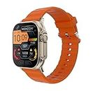 HCPZL 2023 NUOVO HOT T900 Ultra Smart Watch uomo donna Bluetooth chiamate sport impermeabile T10 Ultra Smartwatch Ultra Series 8 braccialetto fitness (arancione, T900 Ultra)