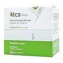 TCS Fresh Dental Appliance Cleaner, 24 Count Professional Strength Concentrated Cleanser Powder - Flexible Partial Cleaner, Denture Cleaner and Dental Night Guard Cleaner, Mint Flavor (6 Month Supply)