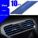 10PCS Car Accessories Blue Air Conditioner Outlet Decoration Strips Universal