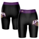 Women's Black/Purple North Alabama Lions Plus Size Logo Bike Shorts