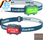 Everbrite LED Stirnlampe 2 Stück Blau Mit Rotlicht & Grünlicht, Kinder Kopflampe