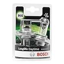 Bosch H4 Longlife Daytime Lámparas para faros, 12 V 60/55 W P43t, Lámparas x2