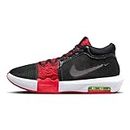 Nike Mens' Lebron Witness VIII Basketball Shoes, Black/University Red/Lime, 10