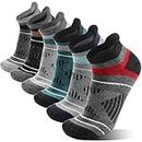 Merino Wool Socks Warm Winter Thermal Thick Hiking Socks for Men Women Ankle No Show Running Cushion Socks Gifts Stocking Stuffers 6 Pairs(Color Mix，L)