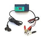 DigiTronix- CAR Bike Battery Charger/Lead Acid Battery 12V 1.5Amp Charger with Digital Display