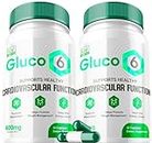 LIVORKA 2 Pack - Gluco 6 Capsules, Gluco6 Support, Gluco 6 Blood 60 Capsules for 2 Months, Gluco 6 Supplement, Gluco6 Reviews, Gluco Six Pills, Gluco6 Supports.