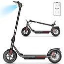 SISIGAD Electric Scooter for Adult,10 inches Solid Tires,32km Long Range,500W Peak Motor 3 Speed, Portable and Foldable Scooter Electric, Electric scooter for Teens Commuting with App Control