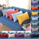 Copricuscino in lino cotone rettangolare 30x50 cm federe cuscino divano arredamento casa