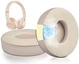 SoloWIT Cooling Gel Replacement Ear Pads Cushions for Beats Solo 2 & Solo 3 Wireless On-Ear Headphones, Earpads with High-Density Noise Isolation Foam, Added Thickness - Satin Gold