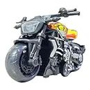 PLUSPOINT Diecast Motorcycle Toy Bike Scale Model,Pull Back Vehicles Alloy Simulation Superbike Also for Car Dashboard,Kids,Adult (Graffiti Bike)