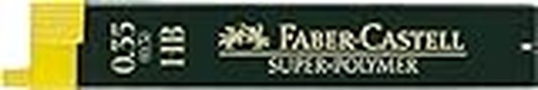 Faber-Castell 0.35mm HB Super-Polymer Fineline Lead (Pack of 12),Black