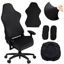 Gaming chair cover - gaming chair seat cover 4pc/set gaming chair covers stretchable with armrest covers/chair back covers/chair seat cover, gamer chair cover of Computer video game office chair cover