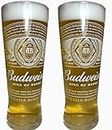 TUFF LUV Official Budweiser Nucleated (King of Beers) Half Pint Glass -[Set of 2]