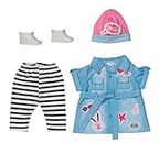 BABY born Deluxe Jeans Dress Set - Fits BABY born dolls up to 43cm - Set Includes Dress, Leggings, Hat and Shoes - Suitable for children aged 3+ years - 832585