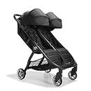 Baby Jogger City Tour 2 Double Travel Pushchair | Lightweight, Foldable & Portable Double Buggy | Pitch Black