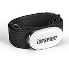 iGPSPORT HR40 Cardiofrequenzimetro impermeabile IPX7 Bluetooth e ANT+ e fascia toracica per Ciclismo, corsa, fitness Compatibile con Garmin Polar Wahoo