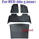 TPE Car Floor Mats/Truck Cargo Boot Liners For BYD Atto 3 2022 2023 Waterproof