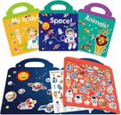 Reusable Sticker Books for Kids, Toys for 2-5 Year Old Girls Boys Birthday Gifts