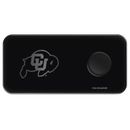 Black Colorado Buffaloes 3-in-1 Glass Wireless Charge Pad