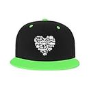 Adjustable Snapback Hat for Men Women, Video Game Love Unisex Hip Hop Baseball Cap Trucker Dad Hats, Green, One Size