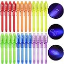 leyun 24 Invisible Ink Pen with UV Light Magic Marker Kid Pens,Spy Pen for Birthday,Activity & Festival, Great Gift for Kids and Children,Fun Birthday Party Bag Fillers for Kids
