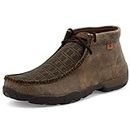 Twisted X Men's Chukka Driving Moc Ankle Boot, Caiman Print & Brown, 9.5