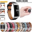 Classic Genuine Leather Band Strap Wristband Replacement for Fitbit Charge 4/3