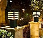 BrightLyt Cubicle Outdoor Lamp Gate Light Pole Light, Pillar Lamp, Garden Light (Pack of 2)