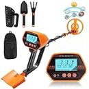 Voilamart Metal Detector for Adults Professional, Waterproof Metal Detector Kids with Metal Detecting Accessories Metal Detector Shovel High Accuracy LCD Display, IP68 Gold Detector Coil