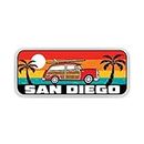 Surf San Diego Sticker Decal 5" x 2" California Woodie Surfing Laptop