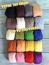 T.F GHG Wool Roving for Needle Felting,20 Colors Total 250G/8.8OZ,100% Natural New Zealand Wool,Fibre Wool for Felting Yarn Craft Supplies, Needlecrafts for Starter Beginner,Video Tutorials