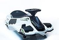 Drift Kart per bambini 24 V elettrico ride on go cart carzy fun 360 spinner Brushless Motor (bianco)
