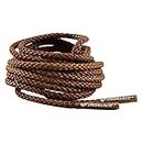 IRONLACE Unbreakable Round Bootlaces - Indestructible, Waterproof & Fire Resistant Boot & Shoe Laces, 1500-Pound Breaking Strength/Pair, Brown, 45-Inch, 3.2mm Diameter, 1-Pair