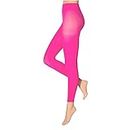 krautwear Damen Mädchen Leggins Leggings 60 den Karneval Fasching Kostüm schwarz rot rosa blau (rosa XXL)
