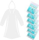 ODSPTER 6 Pack Disposable Rain Ponchos - One Size Rain Poncho Waterproof Emergency Raincoats Rain Poncho Adult Rain Coats With Hood and Sleeves Ideal for Festivals, Camping, Fishing, Theme Parks