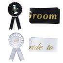 Wedding Sash Belt Groom To Be Bride To Be Pin Badge Decoration Supply For Party