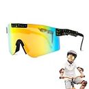 Kids P-V Polarized Cycling Sunglasses for Boys Girls UV400 Polarized Sunglasses for Riding Fishing Running (Kid-F06)