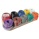 SCSK8 12V MAX | 14 Gauge Wire, 50ft Each Roll | Red/Black/Blue/Yellow/White/Purple/Brown/Green/Gray/Orange,CCA Material, 6 to 80V, 52 per Conductor | for DIY Projects, Solar, Automotive Applications