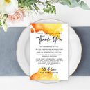 Koyal Wholesale Ombre Orange Watercolor Wedding Thank You Place Setting Cards For Table Reception, Dinner Plates, Family, Friends, 56-Pack | Wayfair