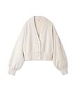 FURFUR(ファーファー) Fur RWNT241117 Women's Ribbon Bijou Button Cardigan, White, Free Size