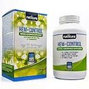 Naticura Hem-Control - Fast Effective Hemorrhoid Treatment Supplement - Powerful Formula to Promote Symptom Relief, Shrinking of Hemorrhoids, Ease Discomfort - 180 Vegan Capsules