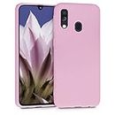 kwmobile Case Compatible with Samsung Galaxy A40 Case - Soft Slim Protective TPU Silicone Cover - Antique Pink Matte