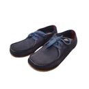 Clarks 1825 Wallabee Original Navy Blue Suede Stitched Men's Shoes, Size 9