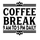 Coffee Break Vinyl Decal Sticker For Home Cup Mug Glass Car Wall a2344