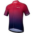 ROTTO Cycling Jersey Mens Short Sleeve Cycle Top Bike Shirt Gradient Color Series