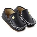 Neska Moda 9 To 12 Months Baby Boys Synthetic Leather Baby Loafer Booties (Black) -BT1303
