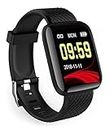 ID116 Plus 2022 Smart Watch for Women,Latest for Android and iOS Phones IP68 Waterproof Activity Tracker with Touch Color Screen Heart Rate Monitor Pedometer Sleep Monitor for Men and Kids Black