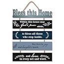 HPNIUB Bible Verse Wood Sign,Sunflower Christian Wall Art,Bible Verse Wooden Plaques(1.5"x12"),Farmhouse Bible Sign,Inspirational Plaque Sign for Home,Farmhouse,Kitchen,Office Decor… (blue)