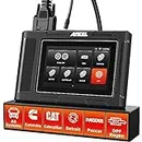 Ancel HD3400 Diesel Scan Tool Heavy Duty Truck Scanner with DPF Regeneration, All-System Diagnostic OBD2 Scanner for Cummins, Detroit, Caterpillar, Paccar 2022 Newest Truck & Car 2 in 1 Code Reader